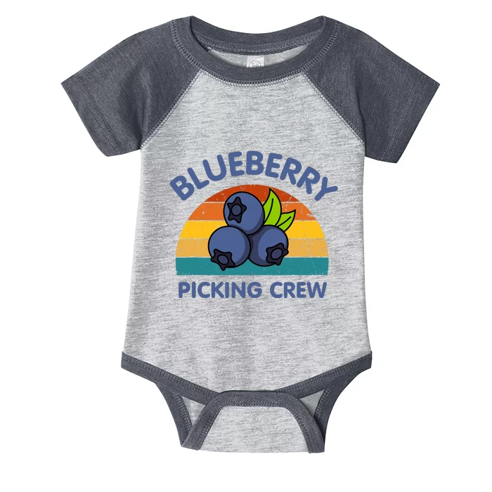 Blueberry Picking Crew Cute Family Blueberries Summer Fruit Infant Baby Jersey Bodysuit