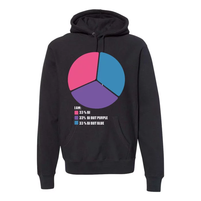 Bisexual Pie Chart Bisexual Premium Hoodie