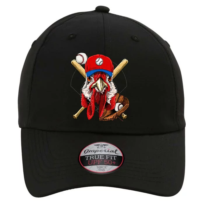 Baseball Player Chicken Pitcher Catcher Baseball Coach Farm The Original Performance Cap