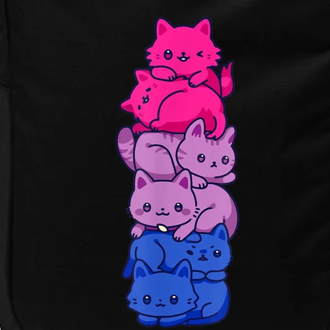 Bi Pride Cat LGBT Bisexual Flag Cute Kawaii Cats Pile Impact Tech Backpack