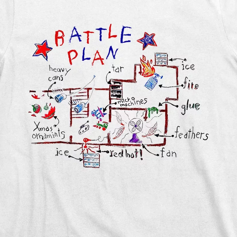 Battle Plan Christmas Home Hand Dawn Alone Xmas T-Shirt