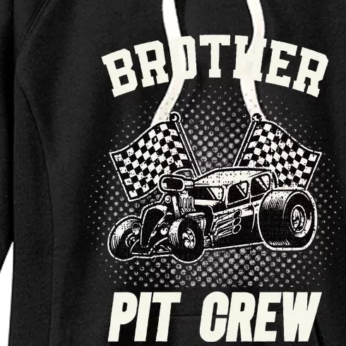 Brother Pit Crew Funny Race Car Birthday Party Racing Family Women's Fleece Hoodie