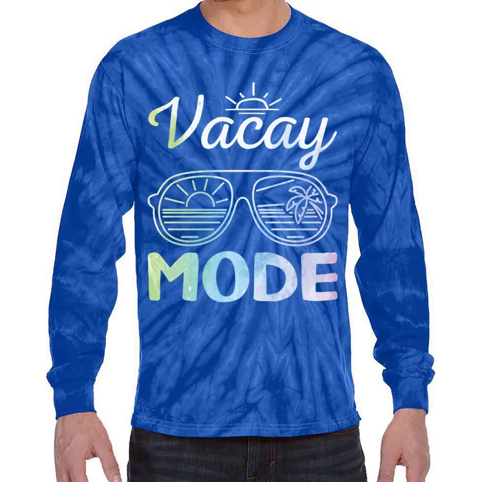 Beach Party Cruise Vacation Mode On Beach Goers Vacay Mode Gift Tie-Dye Long Sleeve Shirt