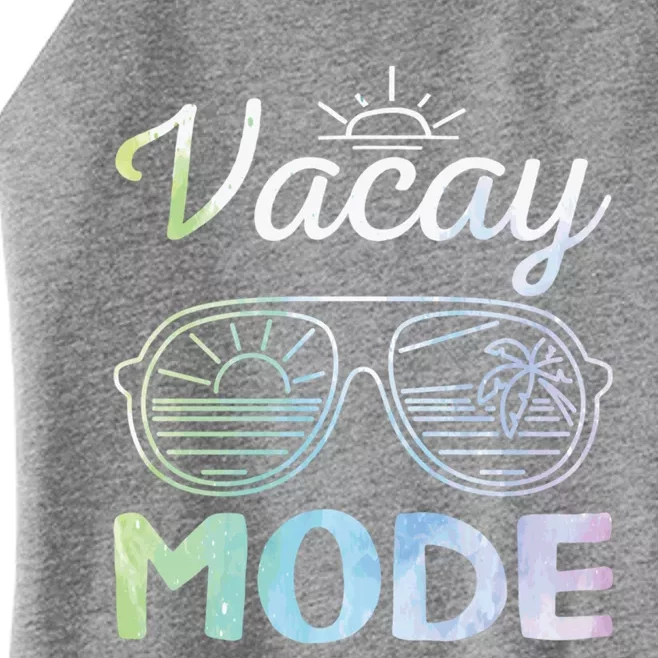 Beach Party Cruise Vacation Mode On Beach Goers Vacay Mode Gift Women’s Perfect Tri Rocker Tank