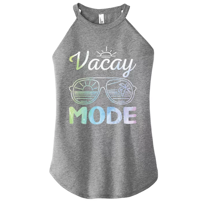 Beach Party Cruise Vacation Mode On Beach Goers Vacay Mode Gift Women’s Perfect Tri Rocker Tank