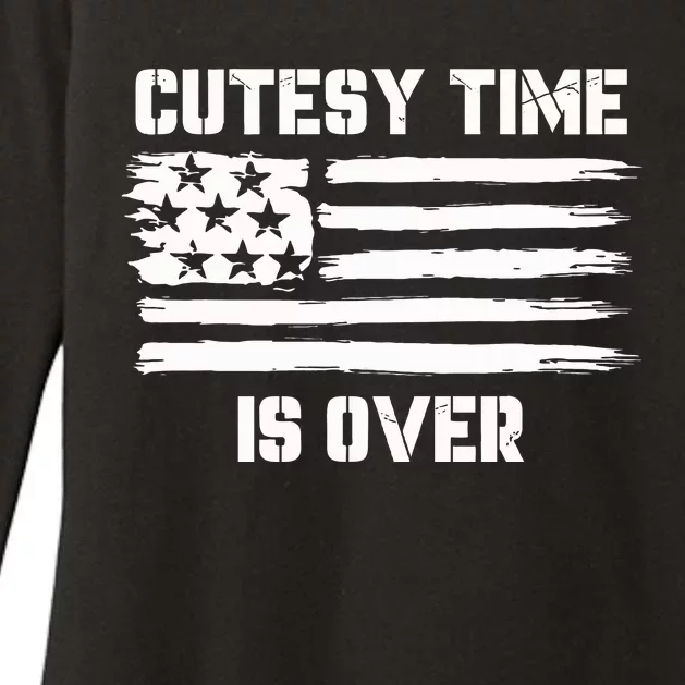 Bold Patriotic Cutesy Time Is Over Womens CVC Long Sleeve Shirt