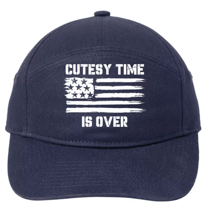 Bold Patriotic Cutesy Time Is Over 7-Panel Snapback Hat