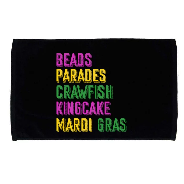 Beads Parades Crawfish Kingcake Masquerade Mardi Gras Gift Microfiber Hand Towel