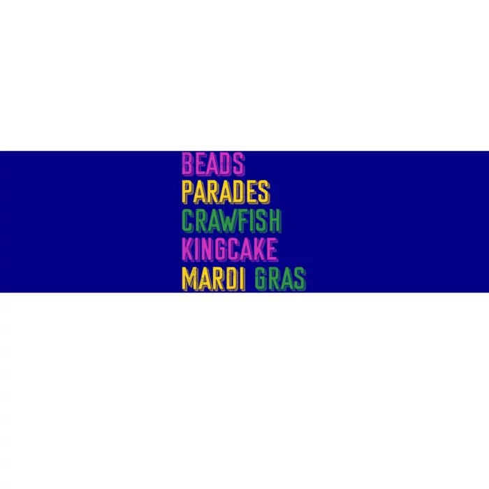 Beads Parades Crawfish Kingcake Masquerade Mardi Gras Gift Bumper Sticker