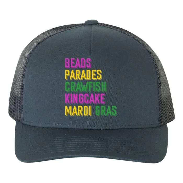 Beads Parades Crawfish Kingcake Masquerade Mardi Gras Gift Yupoong Adult 5-Panel Trucker Hat