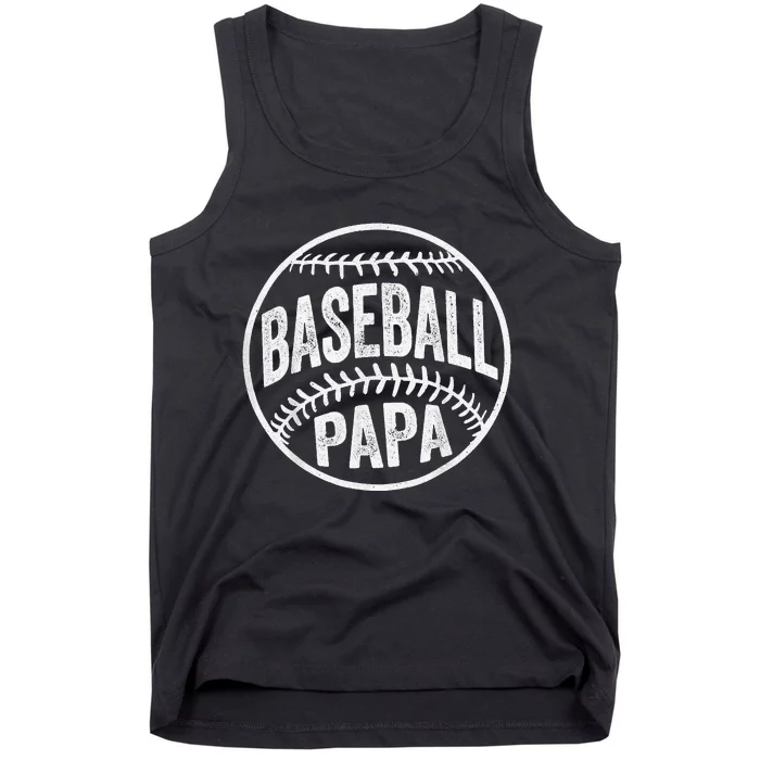 Baseball Papa Coach Father's Day Tank Top