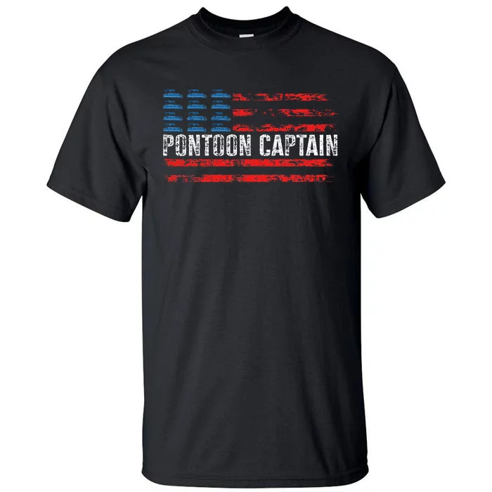 Boating Pontoon Captain Pontoon Boat Tall T-Shirt