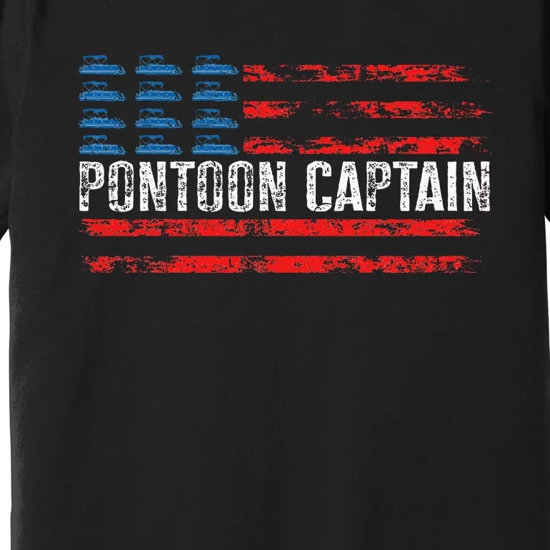 Boating Pontoon Captain Pontoon Boat Premium T-Shirt