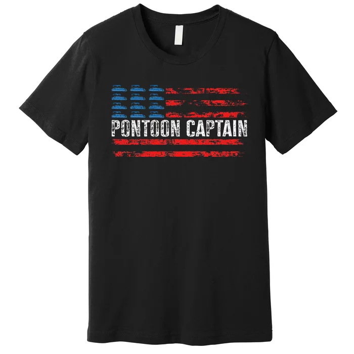 Boating Pontoon Captain Pontoon Boat Premium T-Shirt