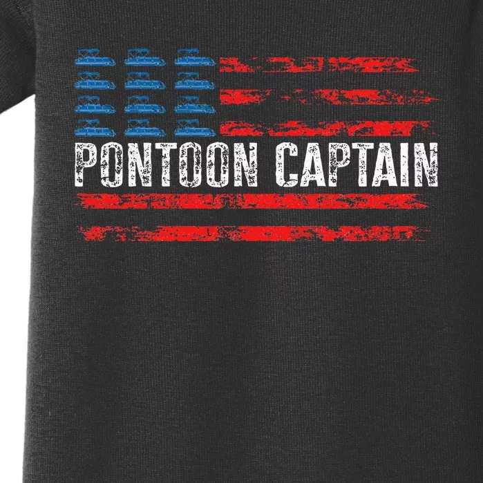 Boating Pontoon Captain Pontoon Boat Baby Bodysuit