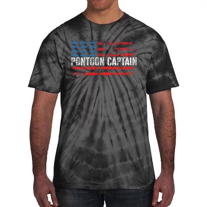 Boating Pontoon Captain Pontoon Boat Tie-Dye T-Shirt