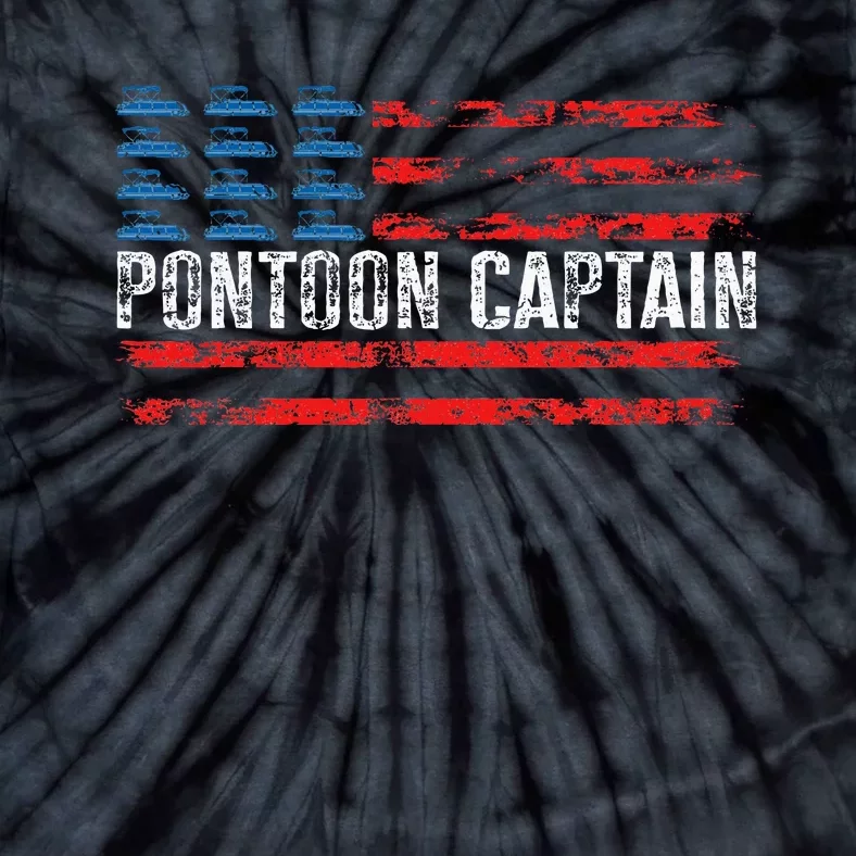 Boating Pontoon Captain Pontoon Boat Tie-Dye T-Shirt