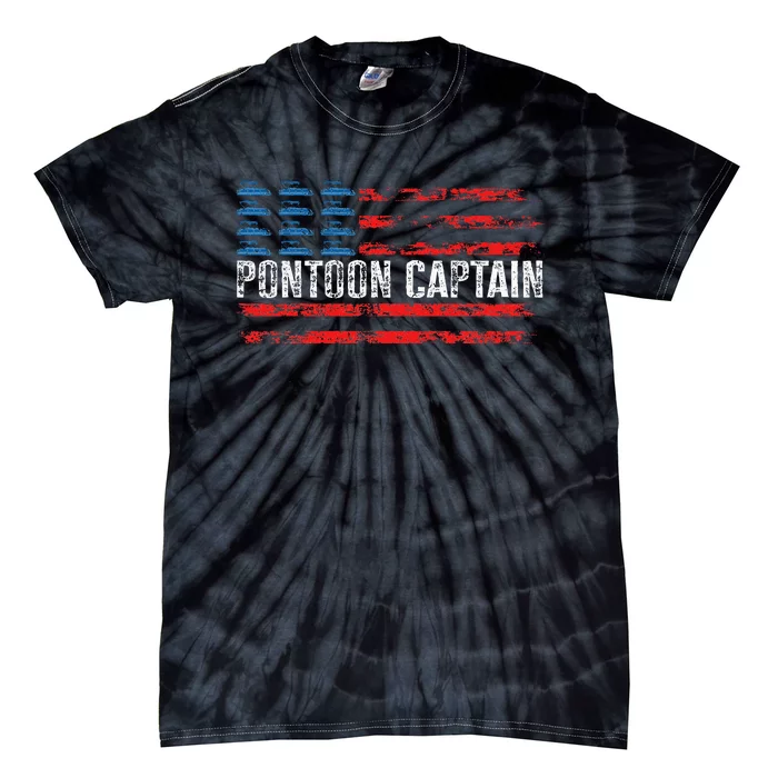 Boating Pontoon Captain Pontoon Boat Tie-Dye T-Shirt