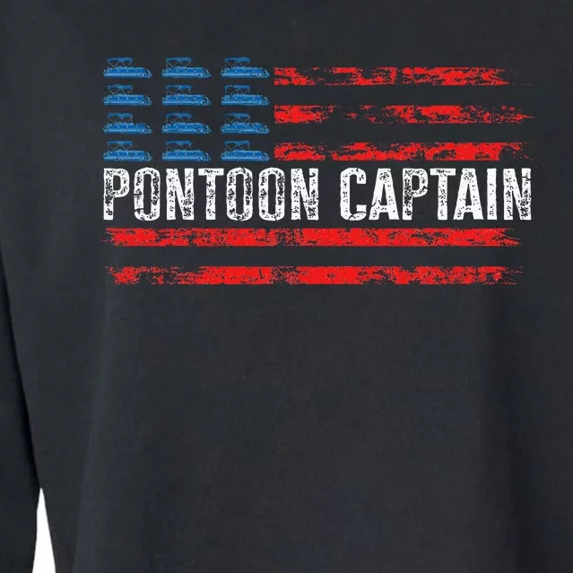 Boating Pontoon Captain Pontoon Boat Cropped Pullover Crew