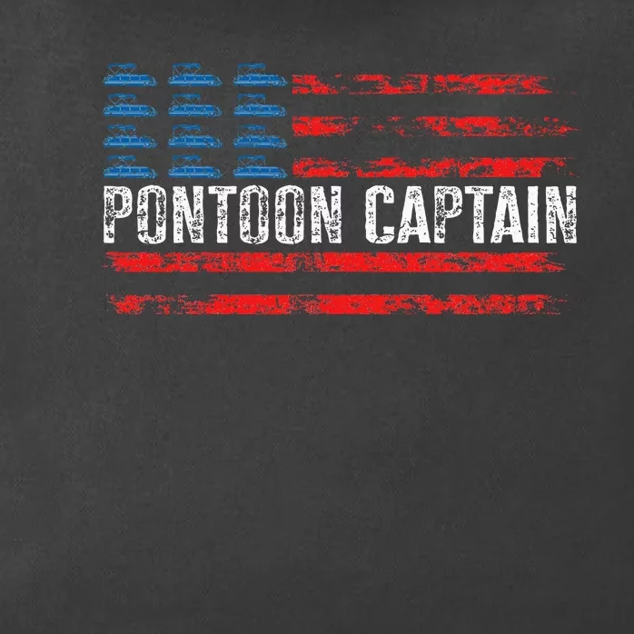 Boating Pontoon Captain Pontoon Boat Zip Tote Bag