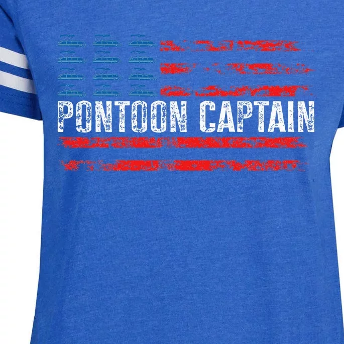 Boating Pontoon Captain Pontoon Boat Enza Ladies Jersey Football T-Shirt