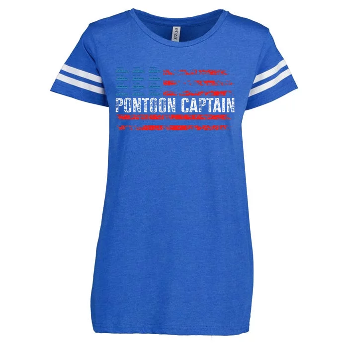 Boating Pontoon Captain Pontoon Boat Enza Ladies Jersey Football T-Shirt