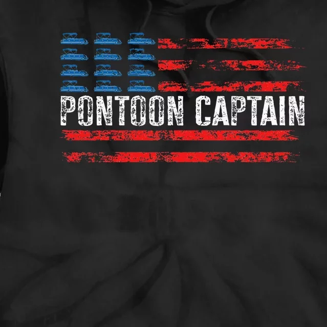 Boating Pontoon Captain 4th Of July Pontoon Boat Tie Dye Hoodie