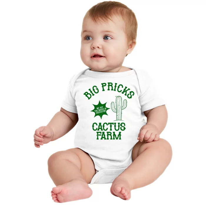 Big Pricks Cactus Farm Funny Baby Bodysuit