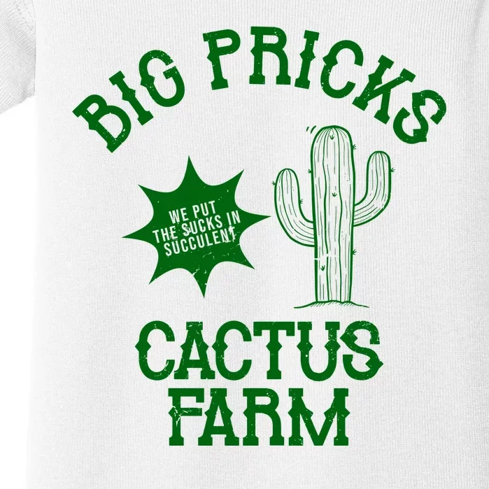 Big Pricks Cactus Farm Funny Baby Bodysuit