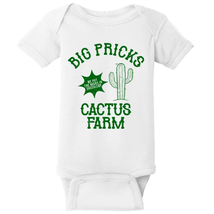 Big Pricks Cactus Farm Funny Baby Bodysuit