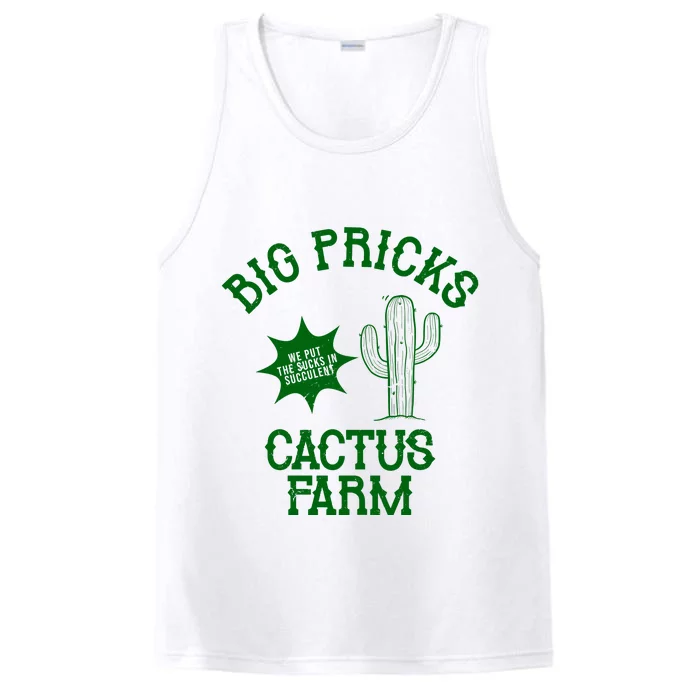 Big Pricks Cactus Farm Funny Performance Tank