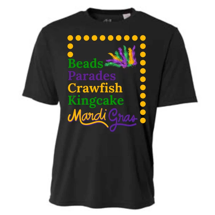 Beads Parades Crawfish Kingcake Mardi Grag Cooling Performance Crew T-Shirt