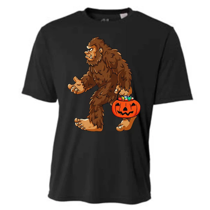 Bigfoot Pumpkin Candy Halloween Costume Sasquatch Lovers Cooling Performance Crew T-Shirt