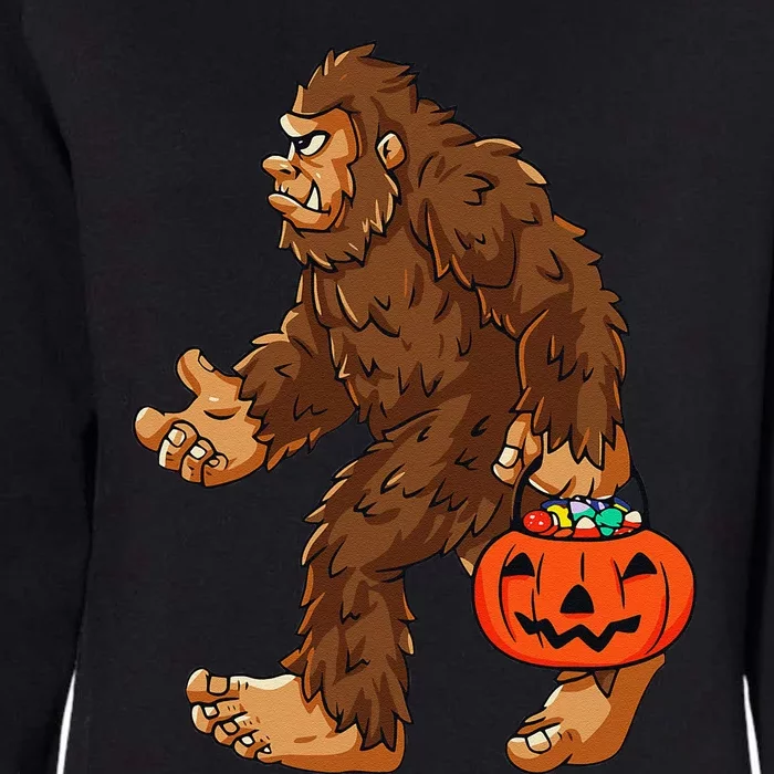 Bigfoot Pumpkin Candy Halloween Costume Sasquatch Lovers Womens California Wash Sweatshirt