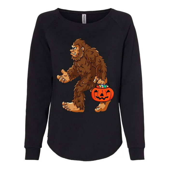 Bigfoot Pumpkin Candy Halloween Costume Sasquatch Lovers Womens California Wash Sweatshirt