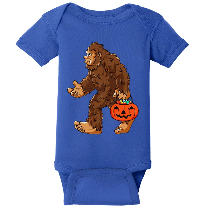 Bigfoot Pumpkin Candy Halloween Costume Sasquatch Lovers Baby Bodysuit