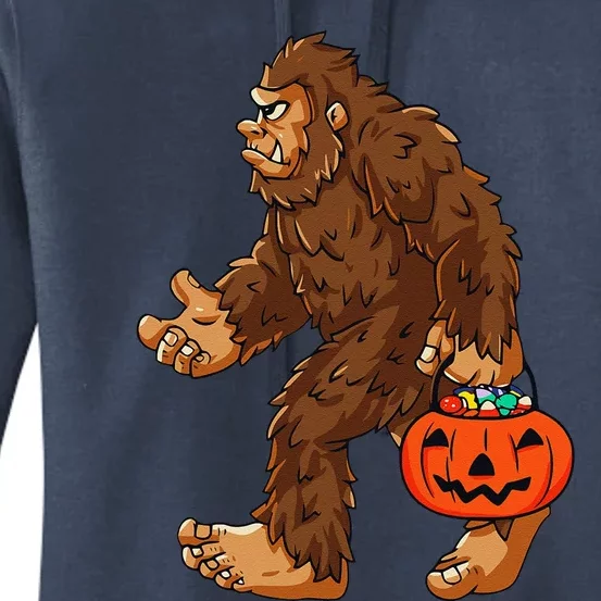 Bigfoot Pumpkin Candy Halloween Costume Sasquatch Lovers Women's Pullover Hoodie