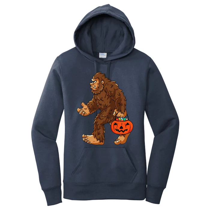 Bigfoot Pumpkin Candy Halloween Costume Sasquatch Lovers Women's Pullover Hoodie