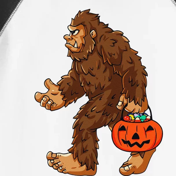 Bigfoot Pumpkin Candy Halloween Costume Sasquatch Lovers Toddler Fine Jersey T-Shirt