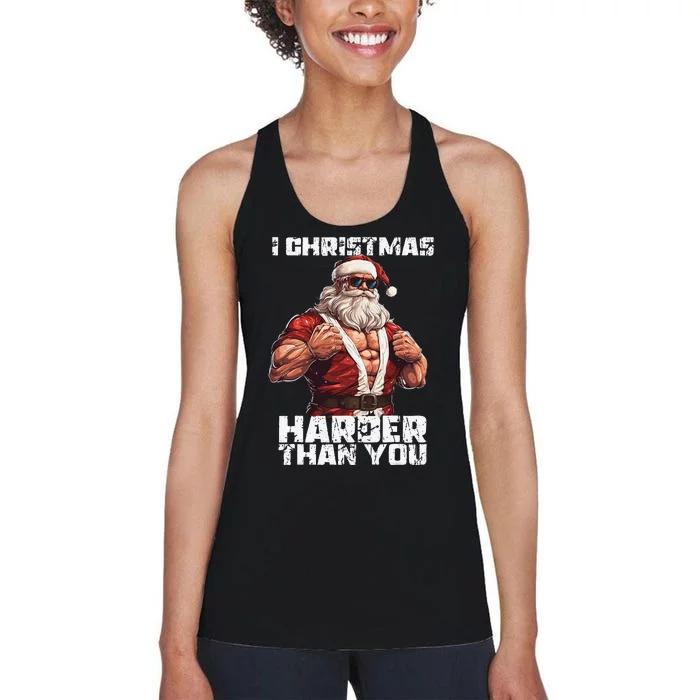 Bodybuilding Powerlifting Christmas Core Workout Iron Mass Women's Racerback Tank