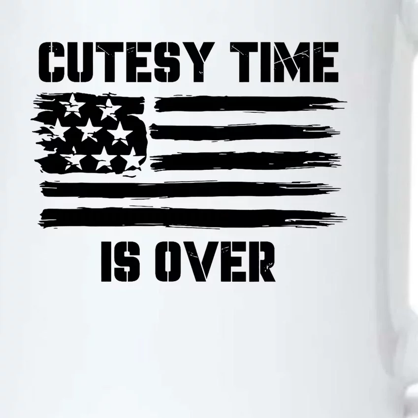 Bold Patriotic Cutesy Time Is Over Design Black Color Changing Mug