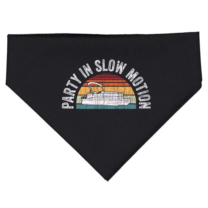 Best Pontoon Captain Gifts Boat Party In Slow Motion USA-Made Doggie Bandana