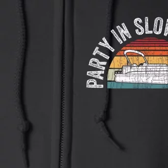 Best Pontoon Captain Gifts Boat Party In Slow Motion Full Zip Hoodie