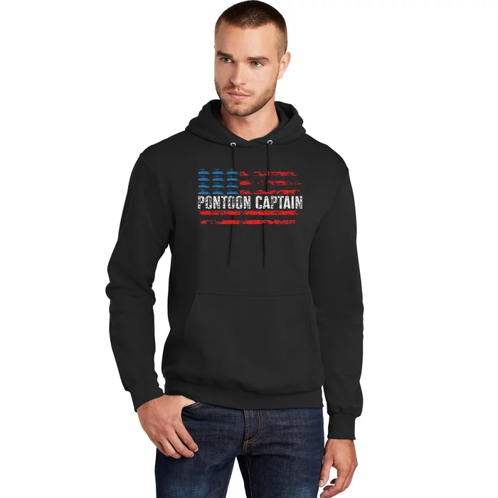 Boating Pontoon Captain 4th Of July Pontoon Boat Hoodie