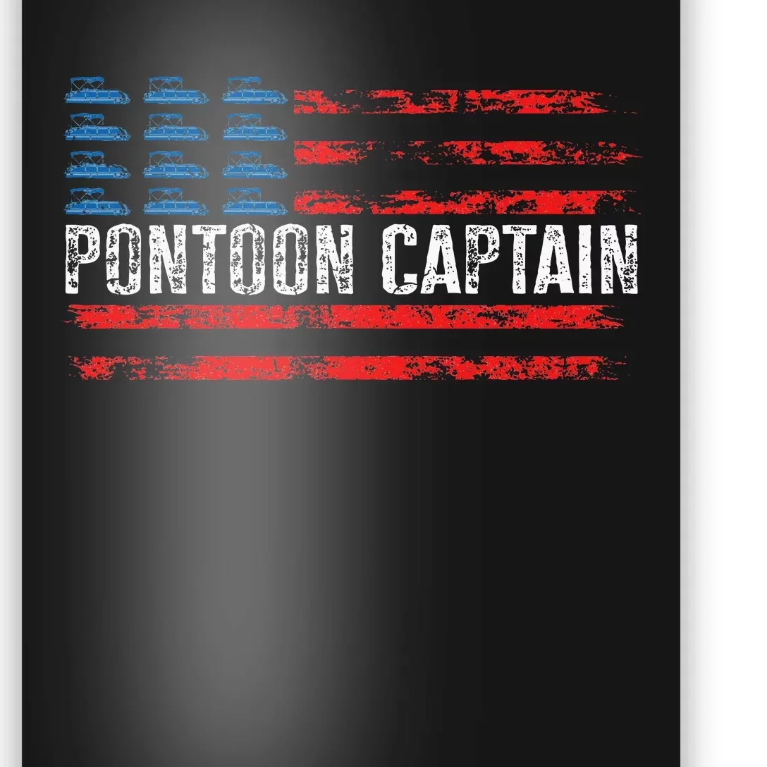 Boating Pontoon Captain 4th Of July Pontoon Boat Poster