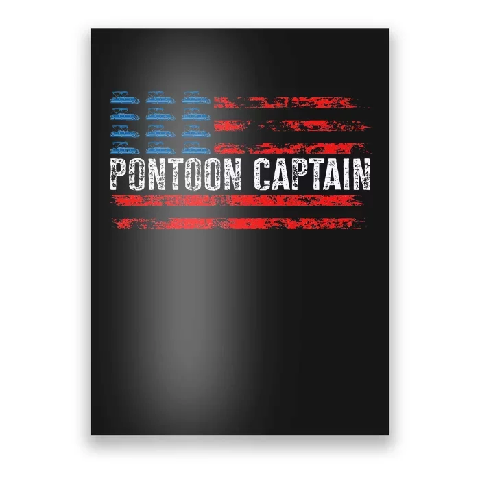 Boating Pontoon Captain 4th Of July Pontoon Boat Poster