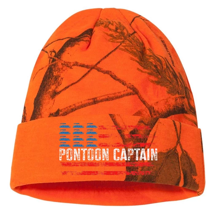 Boating Pontoon Captain 4th Of July Pontoon Boat Kati - 12in Camo Beanie