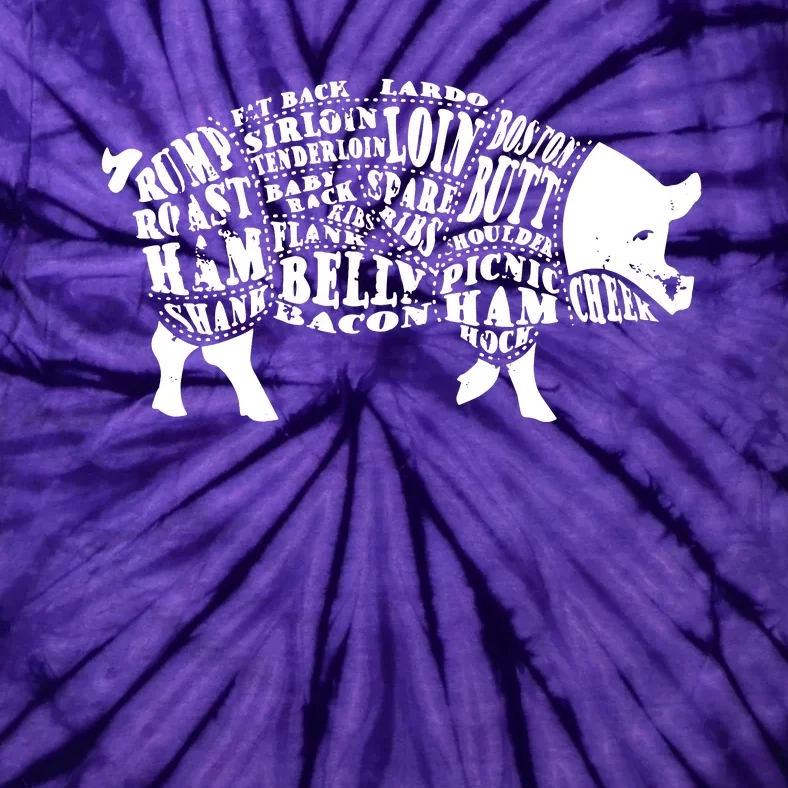 Bbq Pig Cuts Barbecue And Grilling Tie-Dye T-Shirt