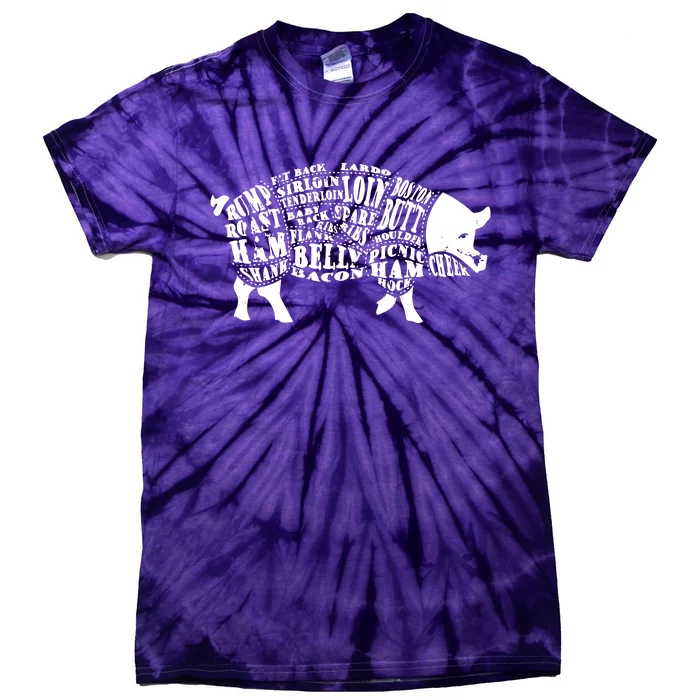 Bbq Pig Cuts Barbecue And Grilling Tie-Dye T-Shirt