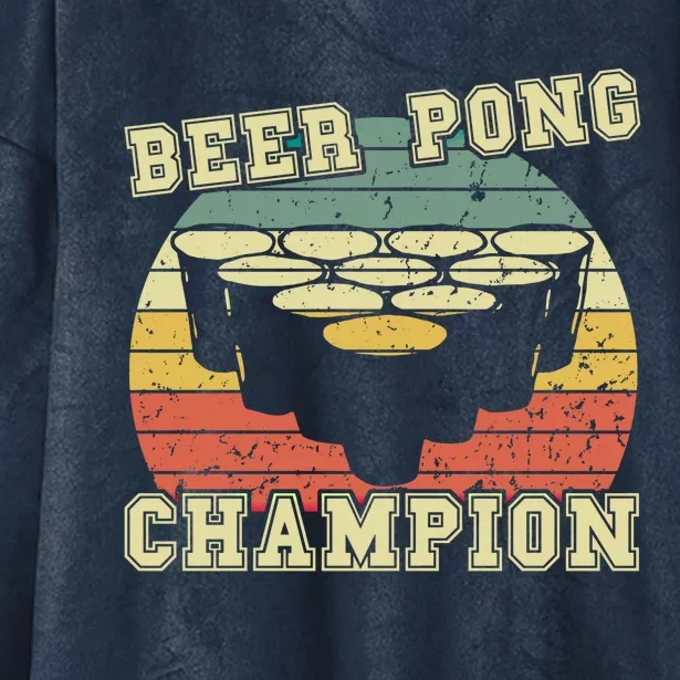 Beer Pong Champion/beer Pong Gift Hooded Wearable Blanket